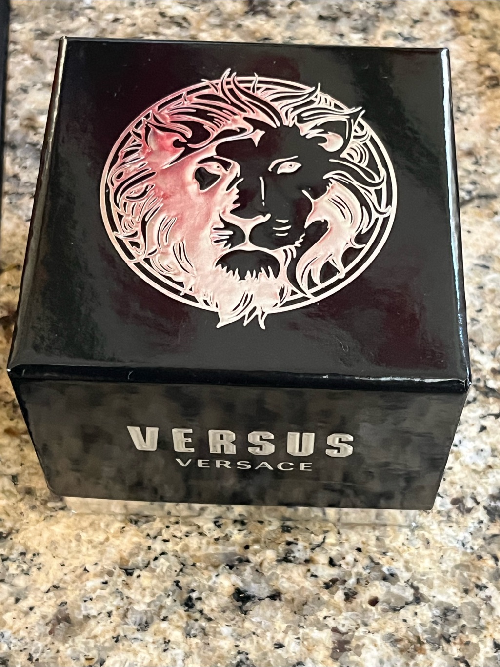 Versus Versace Red Silicone Lion Face Watch